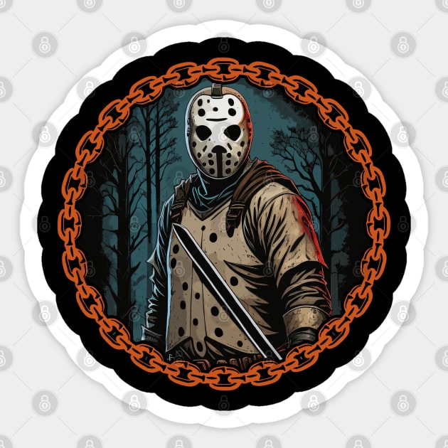 Circle Chain Serial Killer Halloween Sticker by DeathAnarchy